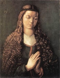 Ritratto di una donna con i capelli sciolti