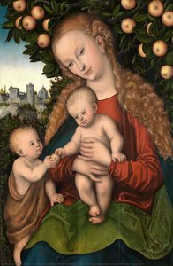 Maria With The Child And The Johannesknaben Under The Apple Tree — Lucas Cranach The Elder