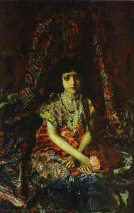 Portrait of a Girl against a Persian Carpet