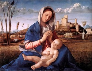 Madonna A Rémedűn (madonna Del Prato) — Giovanni Bellini