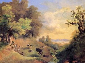Estudio Para Cacería — José María Velasco