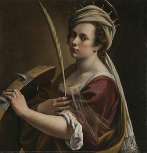 Self Portrait As Saint Catherine Of Alexandria — Artemisia Gentileschi