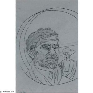 Self-portrait With Greta Prozor — Ronald Brooks Kitaj