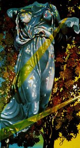 Nike, Victory Goddess of Samothrace, Appears in a Tree Bathed in Light, circa 1977