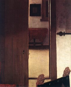 A Woman Asleep At Table (detail) (8) — Johannes Vermeer