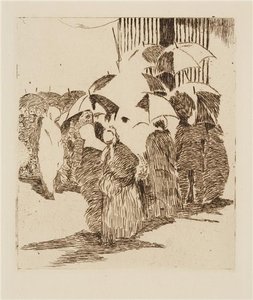 La Queue Devant La Boucherie — Édouard Manet