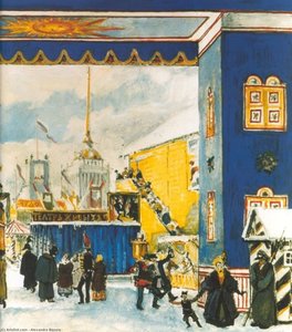 Pancake Day In St.petersburg. Fragment. Set Design — अलेक्सांद्र बेनोइस