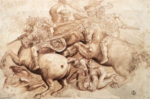 The Battle Of Anghiari (copy Of A Detail) — Leonardo Da Vinci