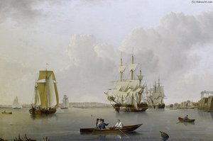 Merchant Ships And Indiamen Lying Off The Isle Of Dogs — William Anderson
