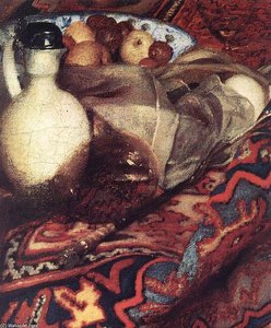 A Woman Asleep At Table (detail) — Johannes Vermeer