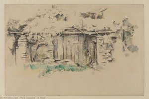 A Shed — Paul Cézanne