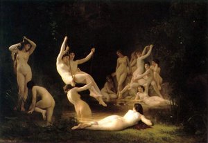 La Nymphee (also Known As The Nymphaeum) — William-adolphe Bouguereau