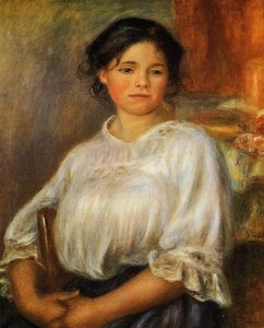 Young Woman Seated — Pierre-auguste Renoir