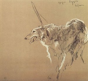 Greyhound Royal Hunting — Valentin Aleksandrovič Serov