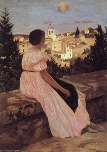 The Pink Dress — Frédéric Bazille