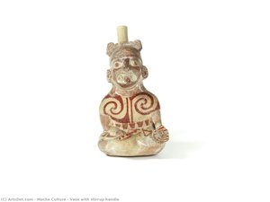 Vase With Stirrup Handle — Moche Culture