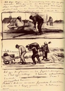 Three Persons Returning From The Potato Field — Vincent Willem Van Gogh