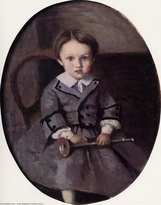 Maurice Robert As A Child — Jean-baptiste-camille Corot