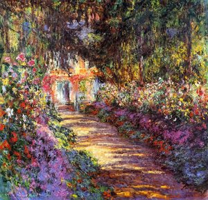 Pathway In Monet's Garden At Giverny — Claude Monet