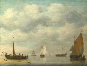 Dutch Vessels In Calm Water