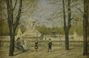 La Place De La Concorde, Vue Von Der Terrasse Des Tuileries — Stanislas Lépine