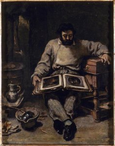 Marc Trapadoux Is Examining The Book Of Prints — Gustave Courbet