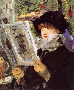 Reading (also Known As Reading L'illustre) — Édouard Manet