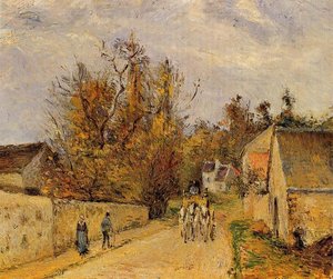 The Stage On The Road From Ennery To L'hermigate, Pontoise — Camille Pissarro