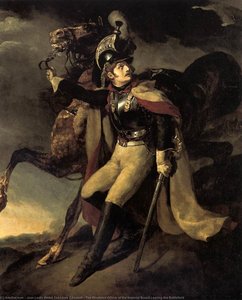 Der Verwundete Offizier Der Kaiserlichen Garde Beim Verlassen Des Schlachtfeldes — Théodore Géricault