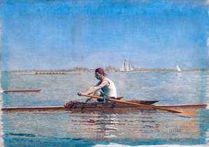 John Biglin In A Single Scull — Thomas Eakins