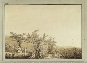 Spring - Morning - Childhood (from The Cycle Of Seasons, Times Of Day, And Stages Of Life, From 1803) — Caspar David Friedrich
