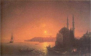 View Of Constantinople By Moonlight. — Ivan Konstantinovich Aivazovsky