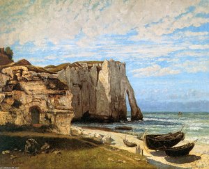The Cliffs At Etretat After The Storm — Gustave Courbet