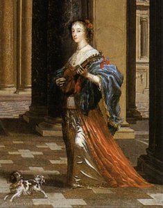 Portrait Of Queen Henrietta Maria — Cornelius The Elder Jonson Van Ceulen