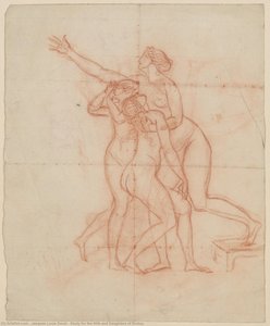 Study For The Wife And Daughters Of Brutus — Jacques-louis David