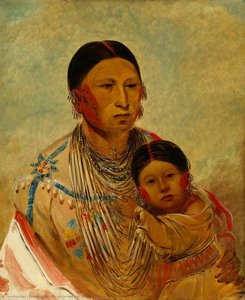 Ru Ton Ye Wee Ma, Pigeon Arrogante, Épouse De Nuage Blanc — George Catlin