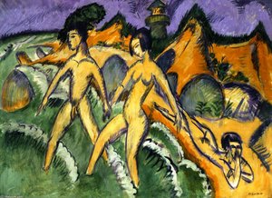 Striding Into The Sea — Ernst Ludwig Kirchner