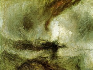 Show Storm - Seam-boat Off A Harbour's Mouth Making Signals In Shallow Water, And Going By The Lead. The Author Was In This Storm On The Night The Ariel Left Harwich — Joseph Mallord William Turner