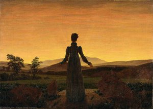 Frau Vor Untergehender Sonne — Caspar David Friedrich