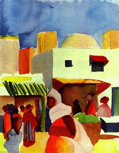 Market In Algiers — August Macke