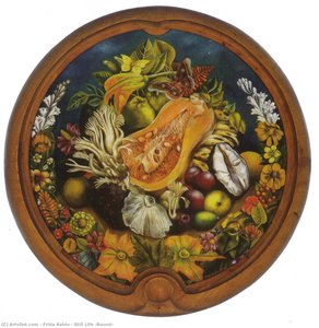 Still Life (round) — Frida Kahlo