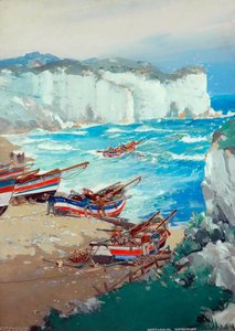 Yorkshire Coast North Landing, Flamborough (british Railways Poster Artwork) — Frank Mason
