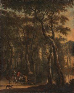 Hunters in the Woods, Jan Hackaert, 1660 - 1685