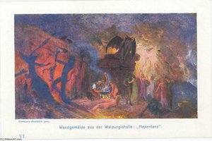 Wandgemälde Aus Der Walpurgishalle ''hexentanz'' -