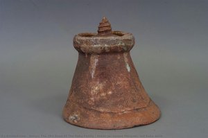 Water Jar Named Menpeki, Red Raku Ware — 도뉴 (donyu)