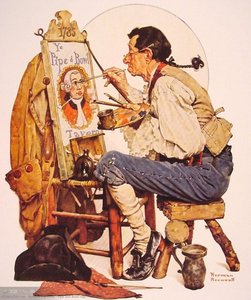 Pipe And Bowl Sign Painter — Norman Rockwell