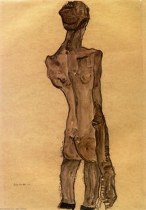 Nage Homme Debout, Vue Arrière — Egon Schiele