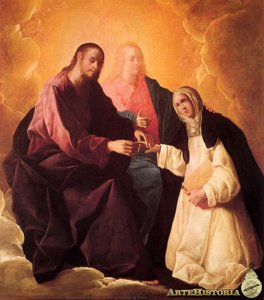 Desposorios Místicos De Santa Catalina De Siena — Francisco De Zurbarán