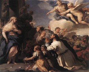 Psyche Honoured By The People — Luca Giordano