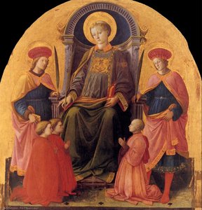 St Lawrence Enthroned With Saints And Donors — Filippo Di Tommaso Lippi